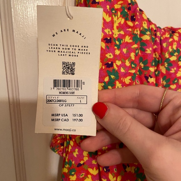 NWT Orange/Pink Maxi Dress - Picture 5 of 9